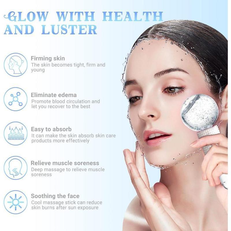 2Pcs Facial Ice Globes with for Soothing Face and Eye Massage Skincare Calming