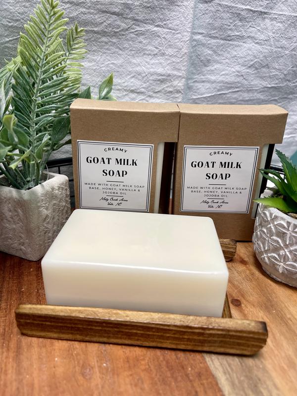 Handmade Vanilla Creamy Goat Milk Bar Soap Nourish Your Skin Naturally Body Care Body Wash Natural Fragrance Scented Jojoba Nourishing Cleansing Cleanser