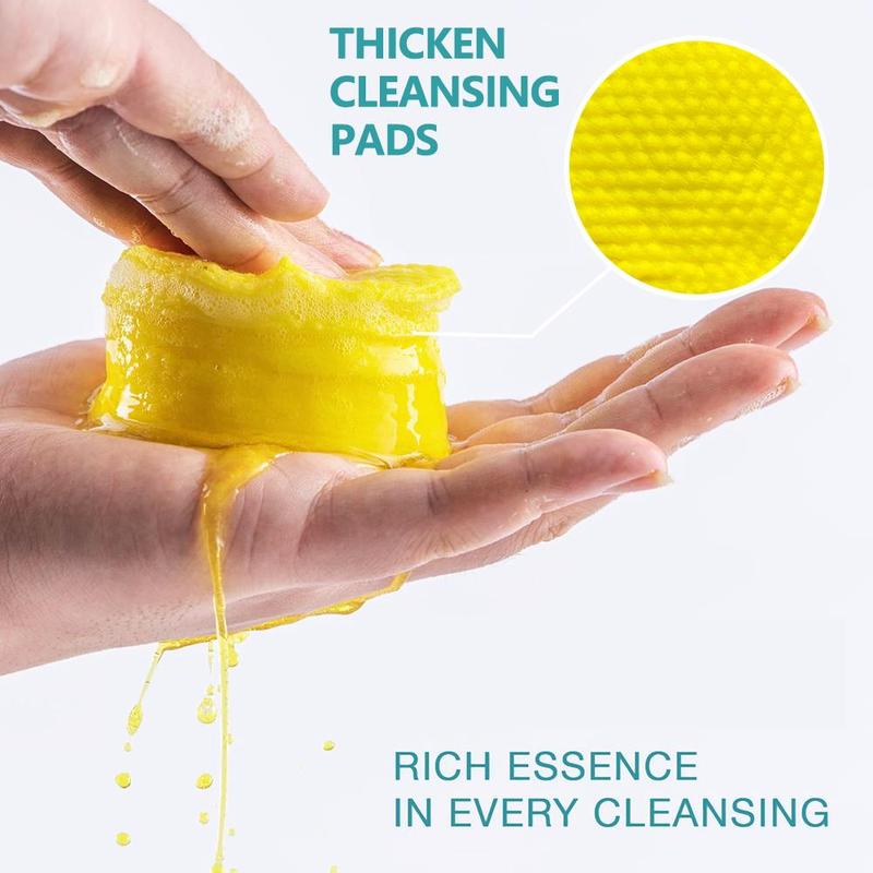 Turmeric Kojic Acid Cleansing Pad, 30pcs set Gentle Exfoliating Face Pads, Facial Skin Care Kit Suitable for Body Bathing, Face Cleaning Supplies