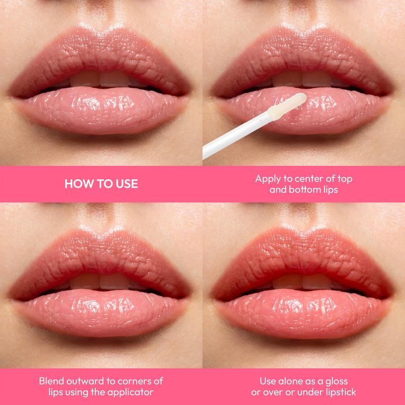 Ruby Kisses Plumping Lip Gloss, Cruelty-Free Lip Plumper, Instinct Lip Maximizer, Hydrating & Voluminous Moisturizer, High-Shine, Glossy & Smoothing