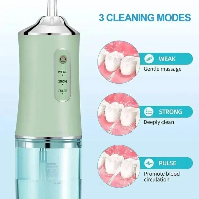 Compact & Portable Rechargeable Water Flosser - 3 Cleaning Modes & 4 Jet Tips, Ideal for Travel and Tonsil Stone Removal Rechargeable Portable