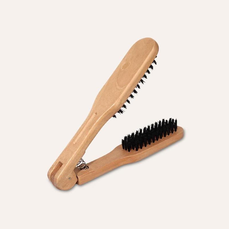 V-shaped Hair Straightening Comb, 1 Count Natural Straightening Hair Comb, Professional Haircare Styling Tool For Home & Salon Use, Christmas Gift