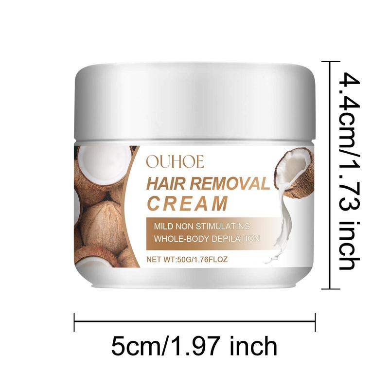 COCONUT HAIR REMOVAL Quick Painless Permanent Hair Removal Cream for Legs, Arms, and Private Parts