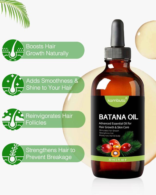 (Christmas Special Offer)Kambuta Batana oil hair & scalp serum set for hair growth healthier SourcedBatana oil-Moisturize Scalp,Restore Dry Damaged Hair Haircare Comfort