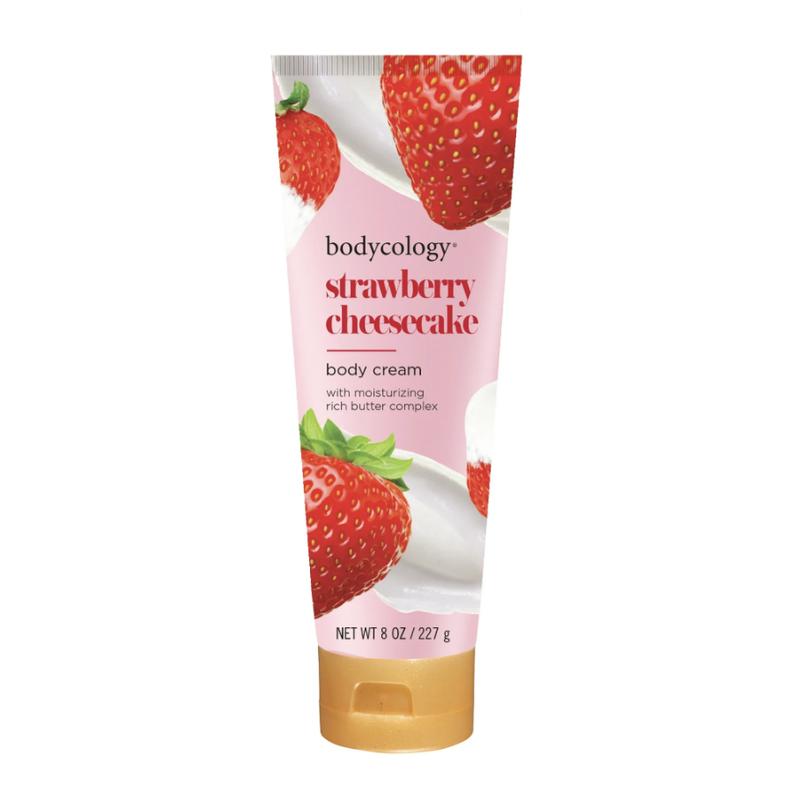 Bodycology Shea Butter Body Cream, Strawberry Cheesecake, 8 oz