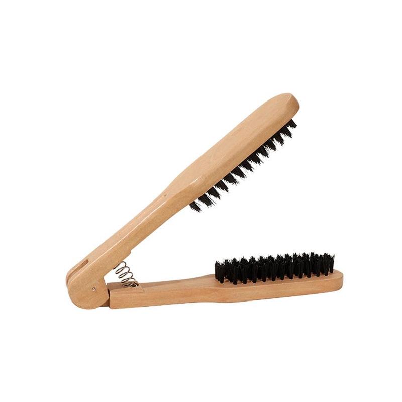 V-shaped Hair Straightening Comb, 1 Count Natural Straightening Hair Comb, Professional Haircare Styling Tool For Home & Salon Use, Christmas Gift