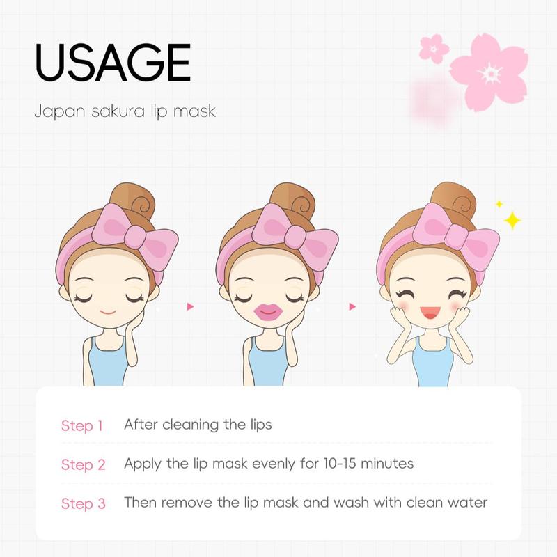 Sakura Lip Care Set, 11pcs set Moisturizing Lip Mask & Lip Balm, Hydrating Lip Care Product for Women & Men, Daily Skincare Product