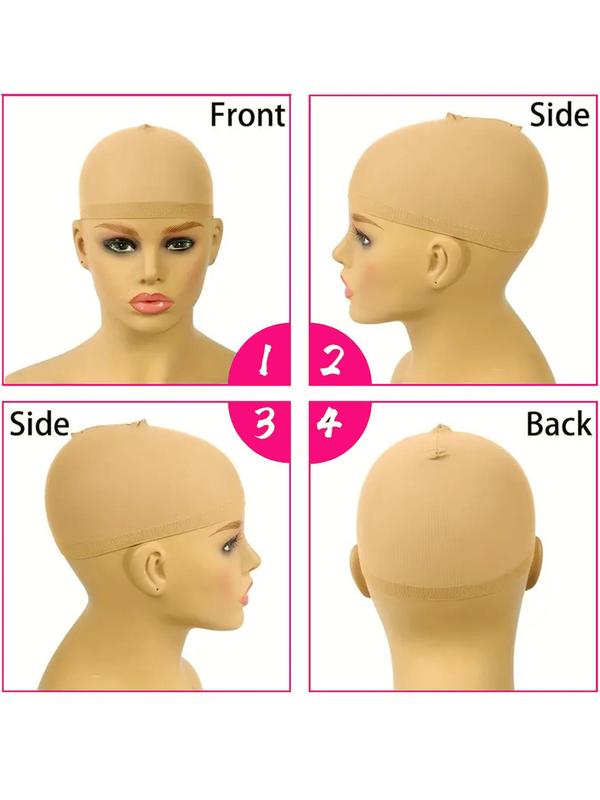 5pcs Skin Friendly Wig Cap, Elastic Breathable Invisible Wig Cap, Perfect For Professional Use