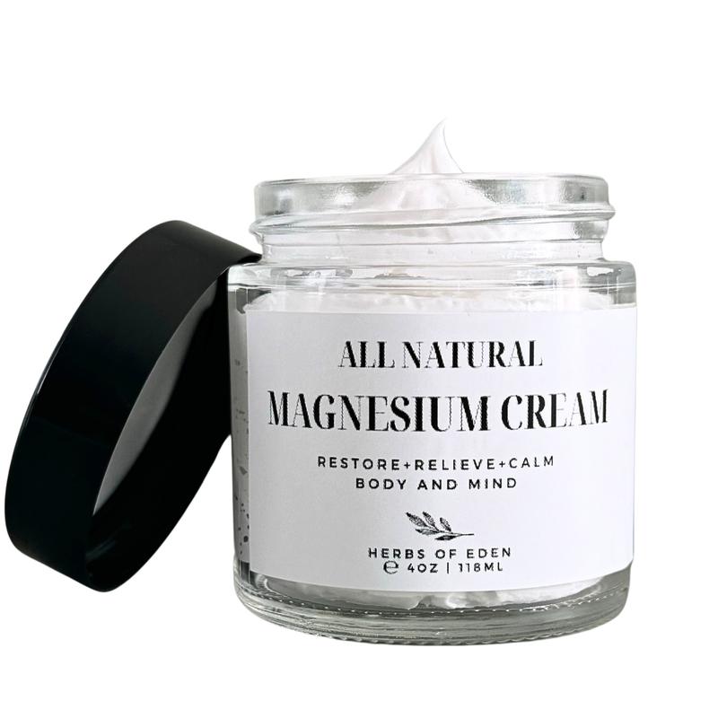 Organic Magnesium Calming Cream Promote Sleep Soothe Soreness Relaxing Moisturizing All Skin Types Daily Comfort Moisturizers Skincare