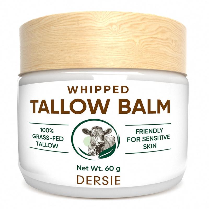 Whipped Beef Tallow Balm for Skin: Tallow Face Moisturizer with Australia Emu Oil, Blue Cypress, Sandalwood Oil - Tallow Balm for Eczema Relief