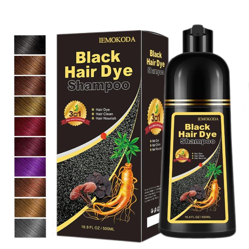 Instant 3-in-1 Hair Dye Shampoo, Hair Color  for Men and Women, 3 in 1 Hair Dye Shampoo 16.9 Floz, Safe and Natural Shampoo Para Canas,Haircare