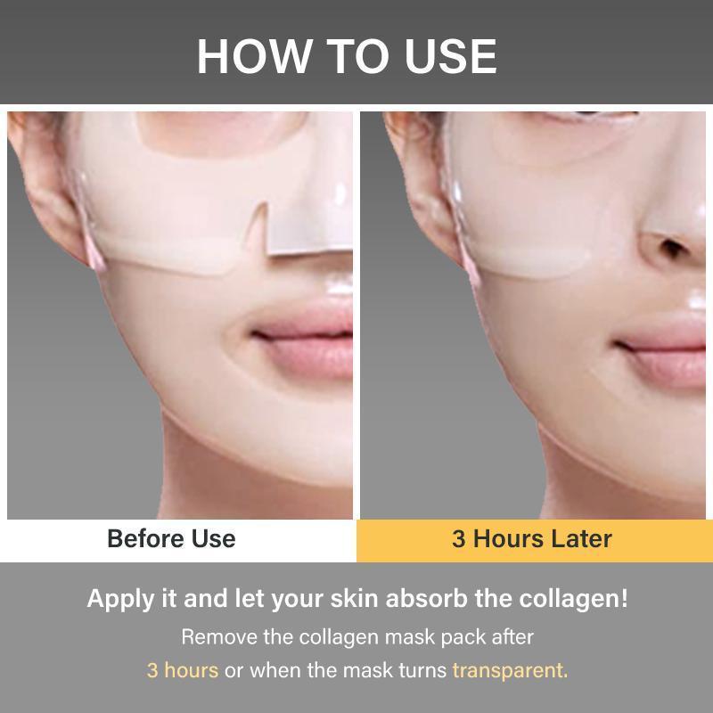 Value Pack, Deep Collagen Power Boosting Mask,Moisturizing,Wash Free Collagen Films Lifting Mask for FaceNot easy to fall-5pcs box