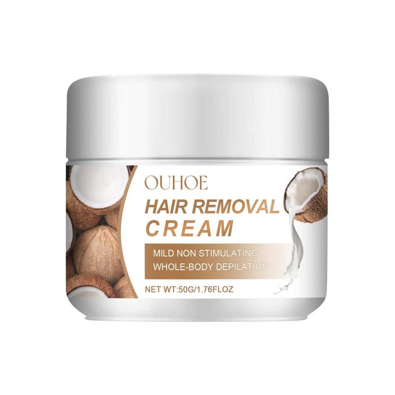 COCONUT HAIR REMOVAL Quick Painless Permanent Hair Removal Cream for Legs, Arms, and Private Parts