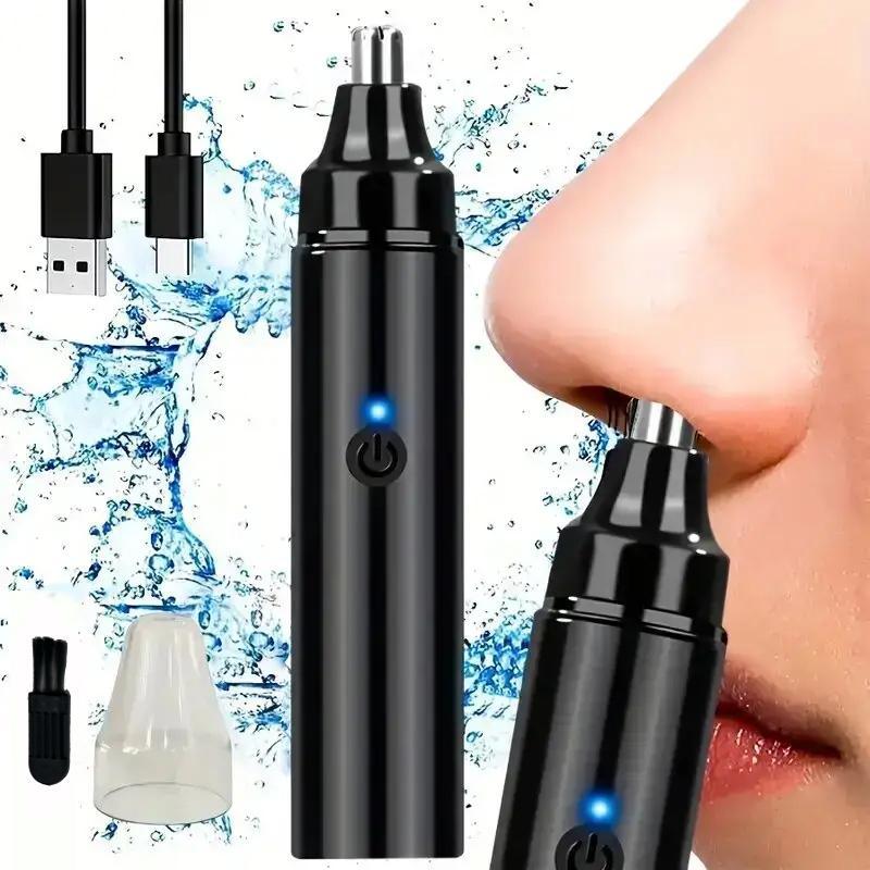 USB Rechargeable Nose Hair Trimmer, Christmas 2024 Electric Nose Hair Trimmer, Nose Hair Shaver for Christmas Gift, Personal Care Appliances for Men & Women, Winter & New Year Gift, Stocking Fillers