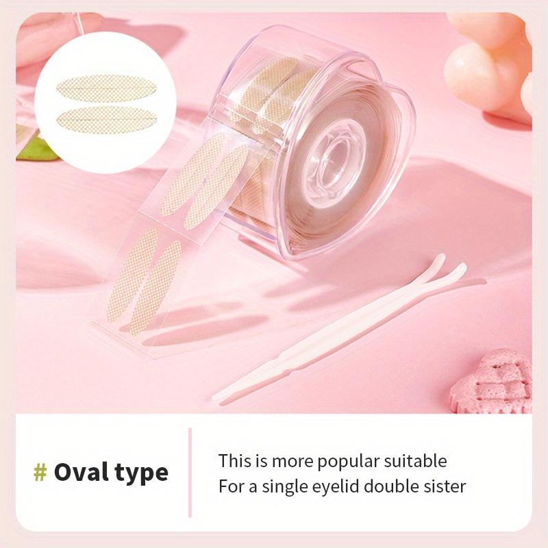 600 PCs Eyelid Tape Set-Invisible Double Eyelid Lifting Strip, Self-Adhesive Eye Patch, Cap and Drooping Eyelid, Instant Paper Eye Mask with Fork Stick and Tweezers, without Flavor Fiber Eyeliner Tool Set.