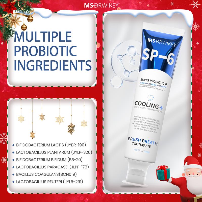 MSDRWIKEY SP-6 Christmas Gift Toothpaste Set – Advanced Whitening & Fresh Mint Combo for Long-Lasting Fresh Breath and Complete Oral Care, the Perfect Holiday Gift!