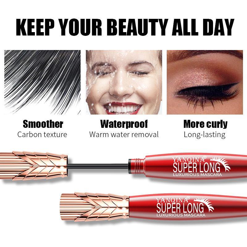 Waterproof Long-lasting Mascara, Natural Curl Eyelashes Mascara, Eye Lashes Lengthening Curling Mascara Stick, Professional Eye Makeup Product