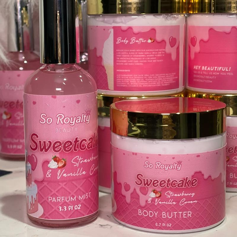 SweetCake Body Mist + Body Butter Set Hydrating