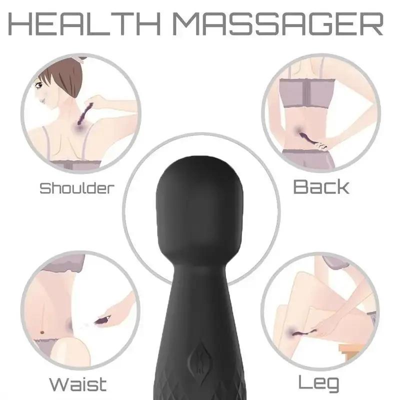 1pc Wireless Handheld Massage Gun, Rechargeable Multi-Angle Adjustment, Ergonomic Design for Full Body Relief, USB Charging, Portable Silicone, Ideal Christmas Gift