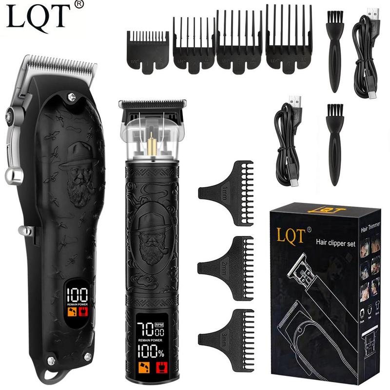 Electric Hair Clipper, 1 Set USB Rechargeable LCD Display Hair Trimmer & Accessories, Professional Hair Clippers Set for Men, Barber, Stylist, Barbershop, Salon