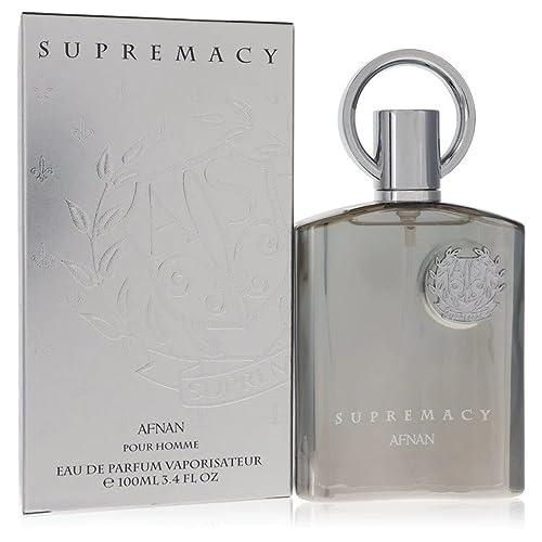 Afnan Supremacy Silver Pour Homme for Men Eau de Parfum Spray, 3.4 Ounce