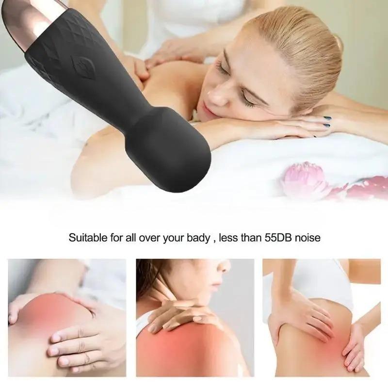 1pc Wireless Handheld Massage Gun, Rechargeable Multi-Angle Adjustment, Ergonomic Design for Full Body Relief, USB Charging, Portable Silicone, Ideal Christmas Gift