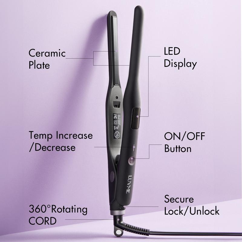 Adjustable Temperature Pencil Flat Iron Mini Hair Straightener Using for Baby Hair｜Luvme Tools & Accessories