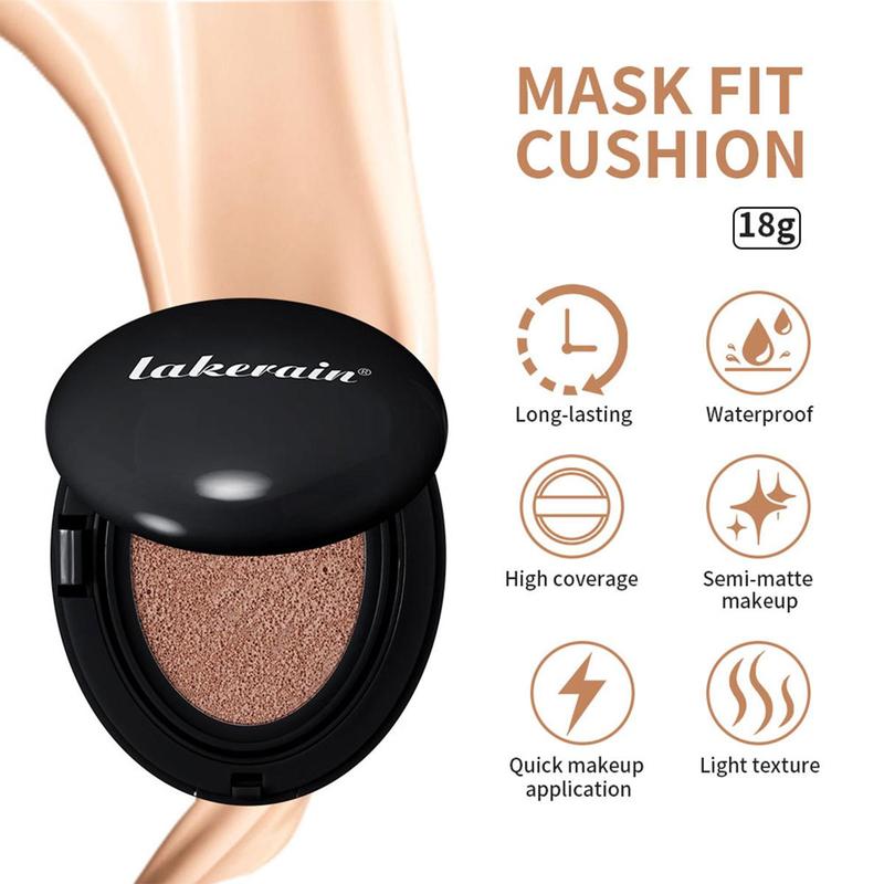 Long Lasting Air Cushion Foundation, Moisturizing Lightweight Concealer Foundation, Full Coverage Flawless Makeup Cream for Women & Girls