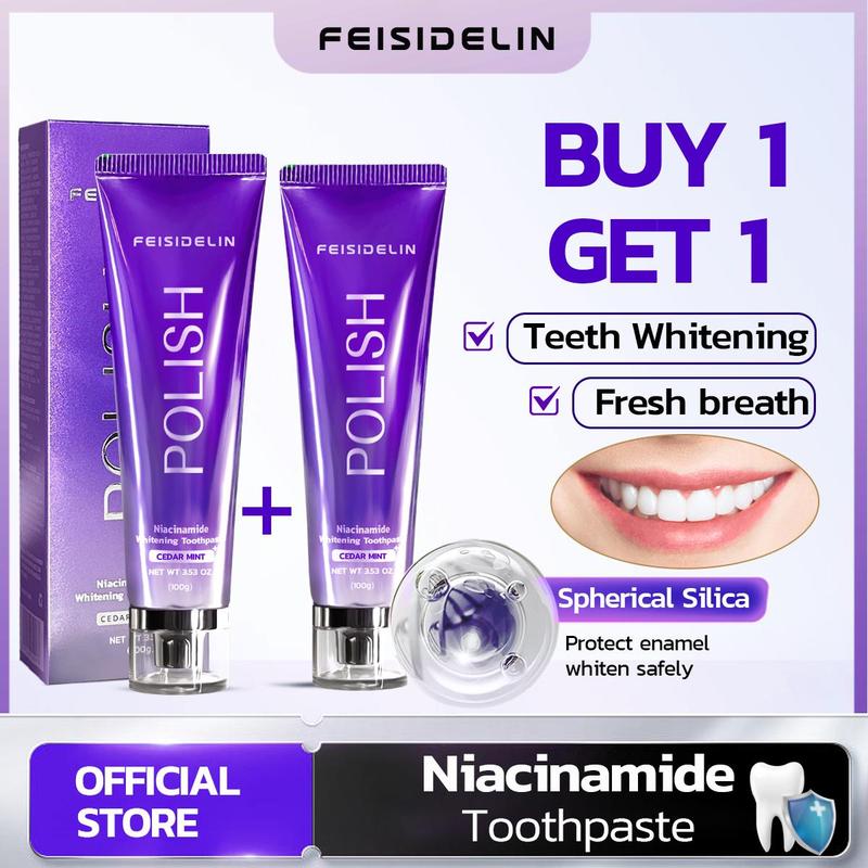 FEISIDELIN Niacinamide Whitening Toothpaste SPHERILEX145 Series - Fresh Breath, Deep Cleaning, and Stain Removal