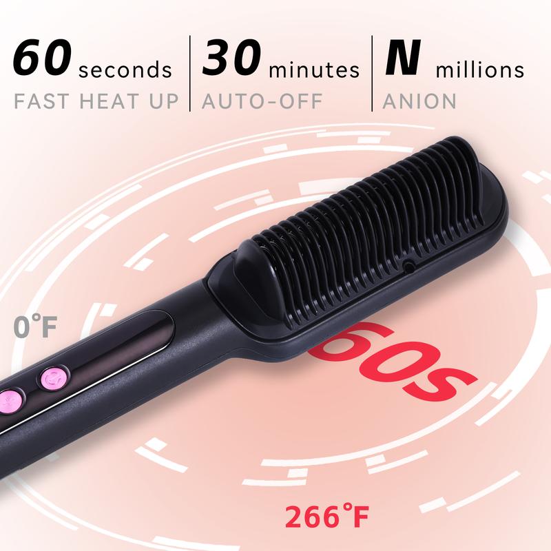 [Free shipping]-VKIK hair straightener Brush,Negative ion Hair straightener,hair straightening comb,New product,antiperm straightening comb, one combto maintain your hair and detangle itBrush Smooth Lightweight Adjustable Gift Comfort