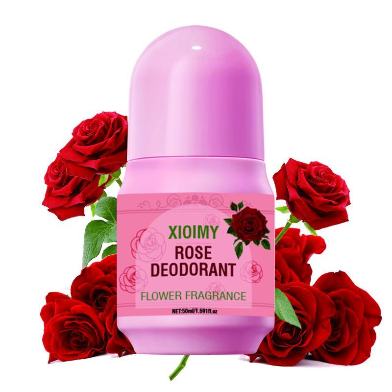 Rose Scented Roll on Deodorant, Long Lasting Refreshing Body Odor Remover, Moisturizing Body Care Product for Women & Men