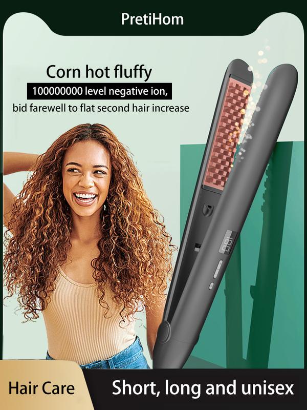 Men's curly hair stick with a special cushion for hair roots, fluffy and magical tool, clip board, short hair, straight curl, dual-purpose, corn perm fan, small lazy person Comfort