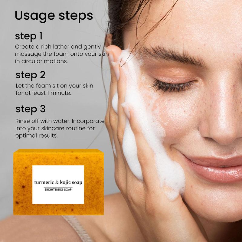 Turmeric & Kojic Acid Cleansing Soaps, Natural Extracts Soaps, Moisturizing Soaps For Women, Body Wash & Soaps For Daily Use, Christmas Gift