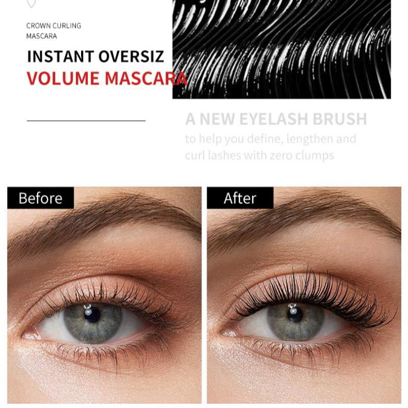 Waterproof Long-lasting Mascara, Natural Curl Eyelashes Mascara, Eye Lashes Lengthening Curling Mascara Stick, Professional Eye Makeup Product