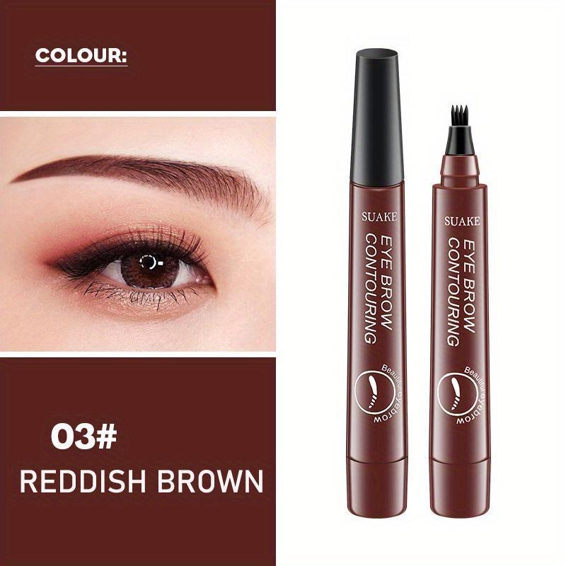 Waterproof Eyebrow Pen,Microblading Eyebrow Pencil With 4Split Head, Natural Looking BrowsMakeup ( 5 Colors ) waterproof brow Cosmetic