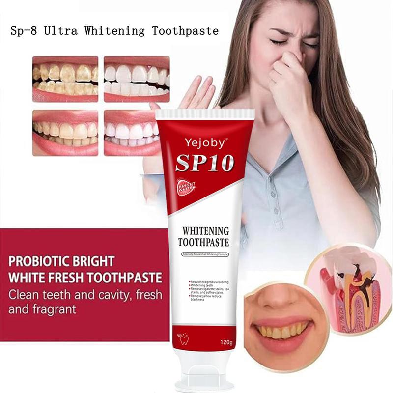 [Upgraded Version] SP-10 whitening Toothpaste, Super sp10 brightening Oral probiotic, sp 10 Bright White Toothpaste for Stain Removing, Fresh Breath & Teeth Health Whitening Solution Effect is better than SP-7 and SP-8,SP-6 SP-4 sp-6 sp8 sp6 sp4 SP-10