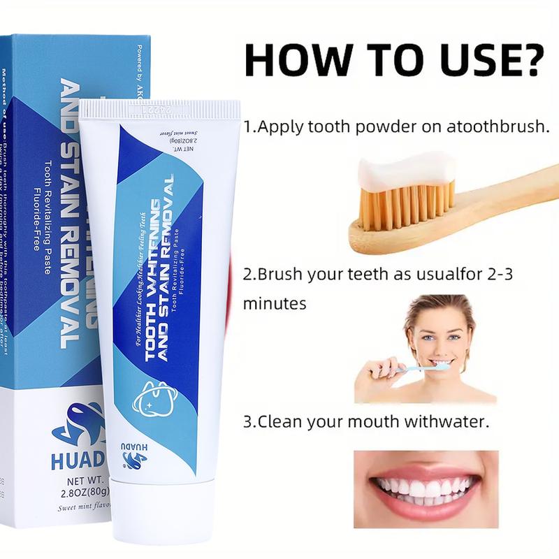 2 PCS Toothpaste，HuaDu Brands，Stain Removal And Whitening Toothpaste，Deep Cleaning，Remove Bad Breath，