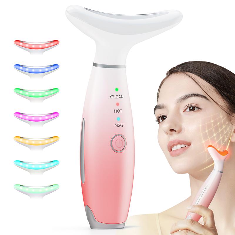 7 Color Facial Massager Tool, Facial Massage Skin Care and Double Chin Neck Massage, Face Sculpting Tool with Thermals, Portable Facial Beauty Devices, Trending Products, Beauty Instrument