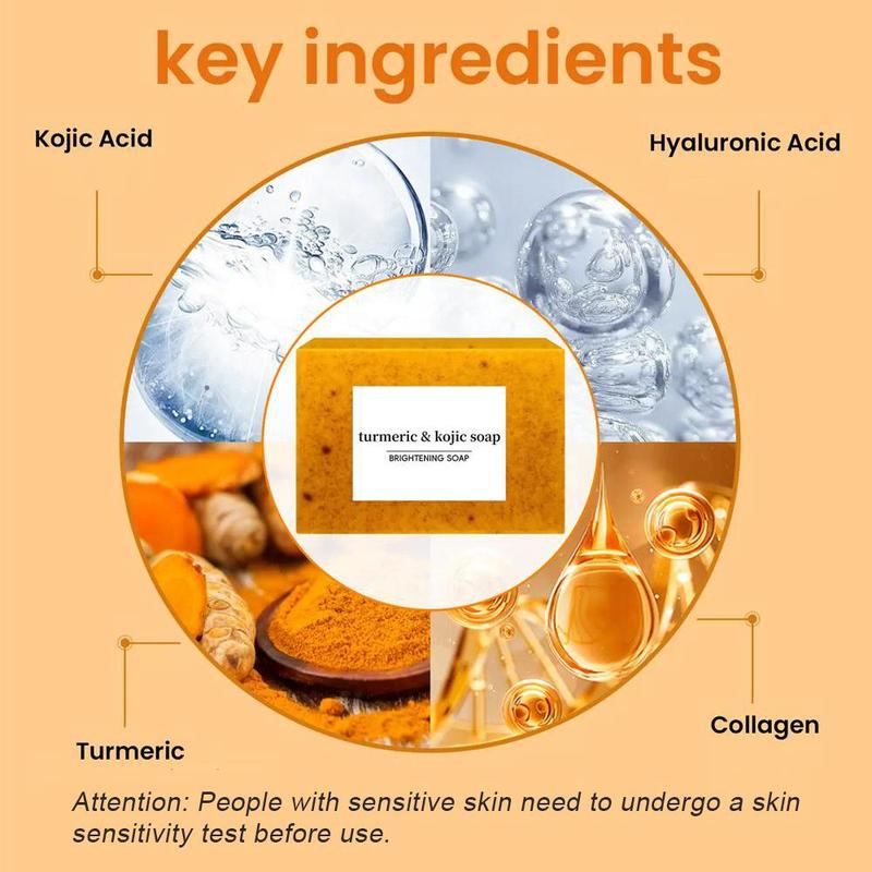 Turmeric & Kojic Acid Cleansing Soaps, Natural Extracts Soaps, Moisturizing Soaps For Women, Body Wash & Soaps For Daily Use, Christmas Gift