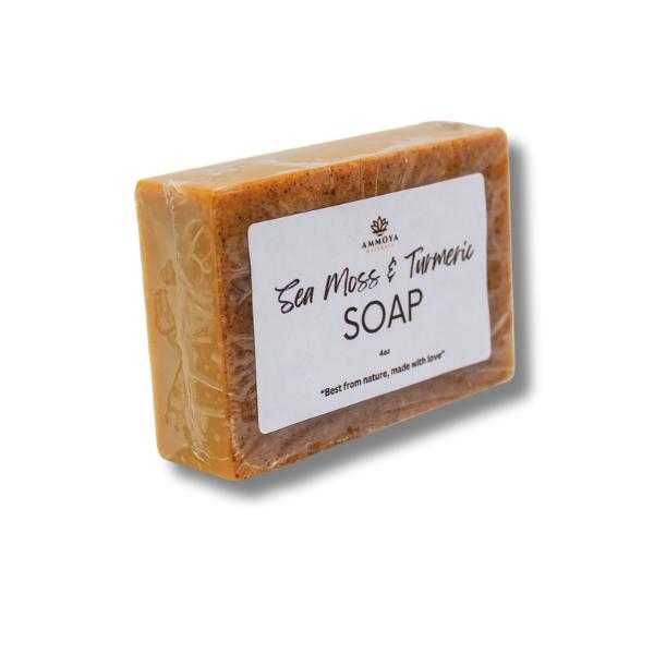 Sea Moss and Turmeric Soap Bar, Face and Body