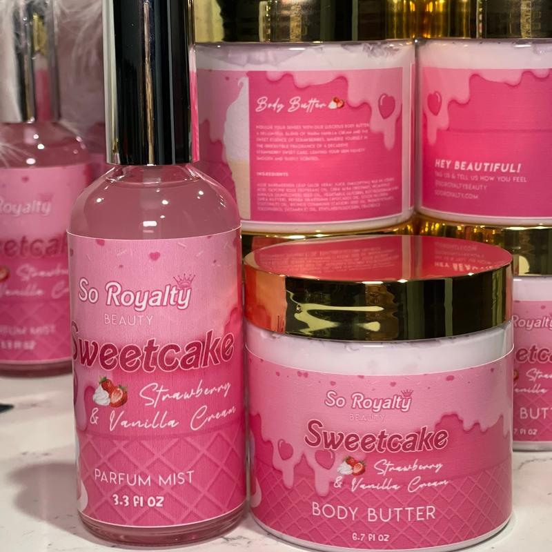 SweetCake Body Mist + Body Butter Set Hydrating