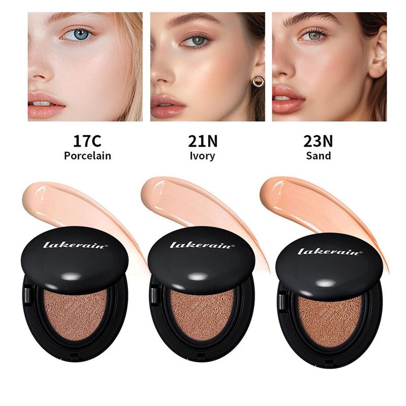 Long Lasting Air Cushion Foundation, Moisturizing Lightweight Concealer Foundation, Full Coverage Flawless Makeup Cream for Women & Girls