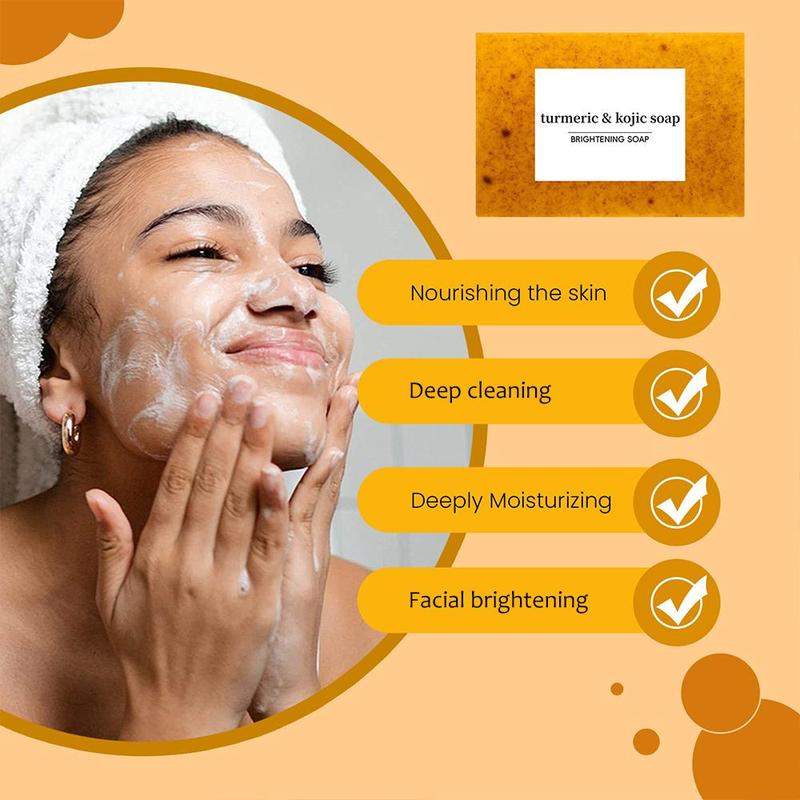 Turmeric & Kojic Acid Cleansing Soaps, Natural Extracts Soaps, Moisturizing Soaps For Women, Body Wash & Soaps For Daily Use, Christmas Gift