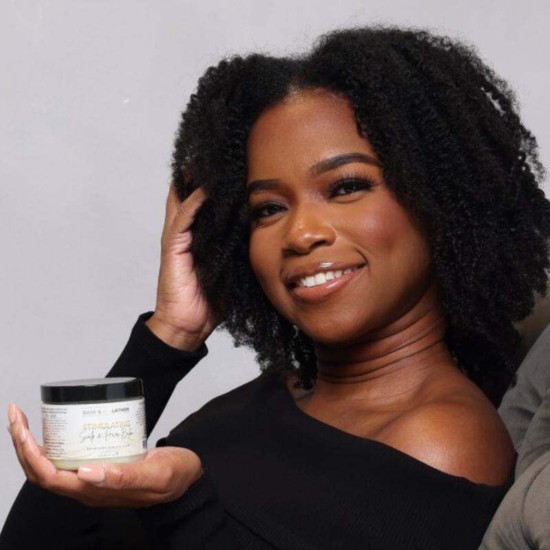 Stimulating Scalp and Hair Balm, Shea Butter and Mango Butter Blend for Moisturizing Haircare