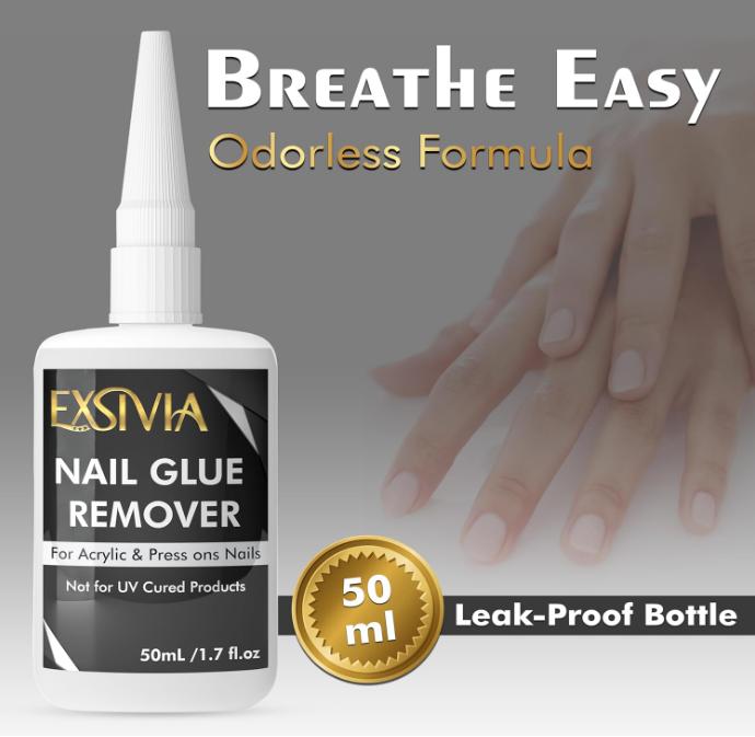 Nail Glue Remover for Press On Nails, Acrylic Nails & Glue On Nails - 50mL Non-Acetone, Gentle & Odorless Debonder Serum