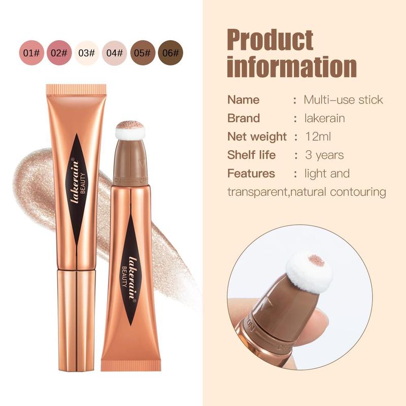 Multifunctional Beauty Wand, 3pcs set Contour & Highlighter Makeup Pen, Easy to Blend Highlight Blush Face Makeup, Cosmetic Product for Women & Girls