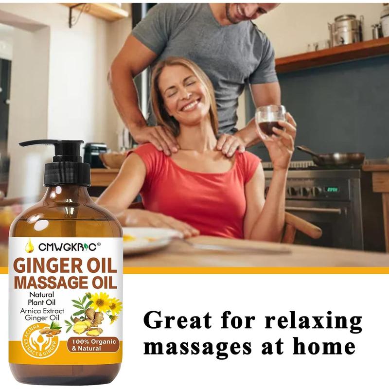 2 Pack Ginger Oil Lymphatic Drainage Massage,Belly Drainage Ginger Oil-Warming Tired Sore Muscle Ginger Massage Oils With Natural Arnica Extract,Grapeseed Oil,Vitamin E Massage Oil for Massage rapy