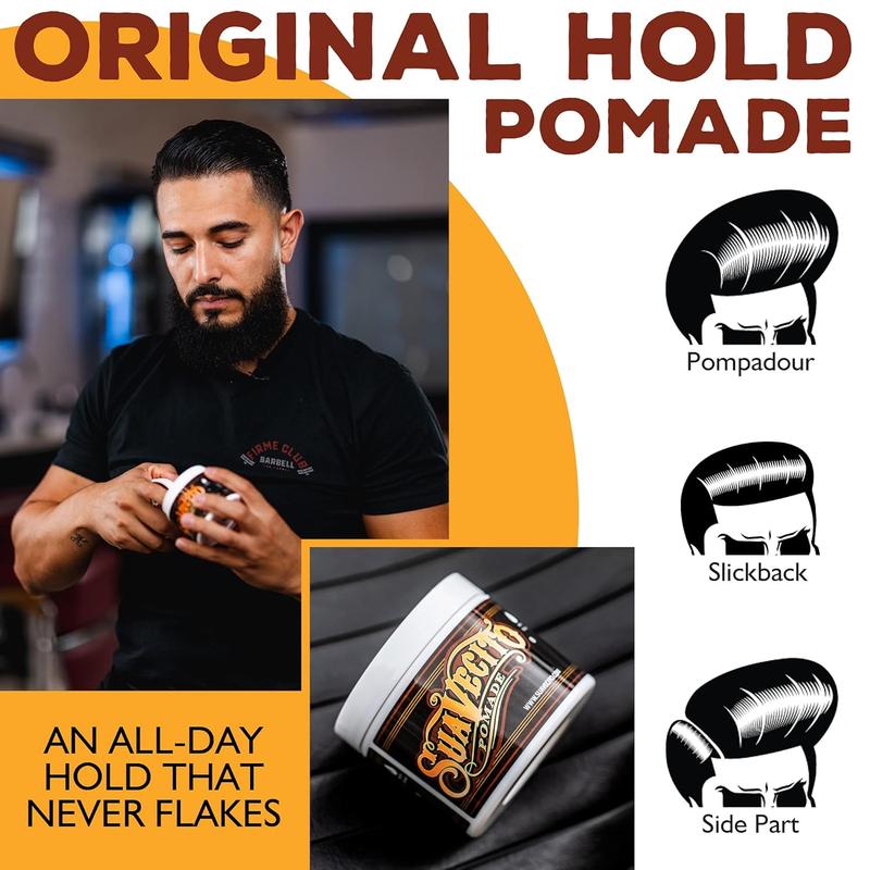 HZBSuavecito Pomade For Men - Medium Hold Shine Water Based oz Pack Wax Like Flake All Day Hair Free Gel Hairstyles Easy To Wash Out