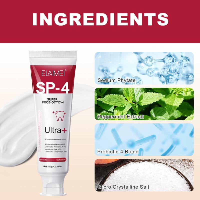 ELAIMEI SP-4 Fresh Breath Toothpaste Oral – Promotes Healthy Teeth & Gums, Prevents Tartar (120g)