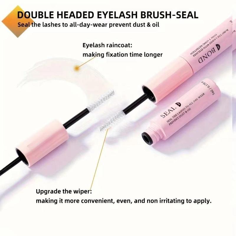 Lash Bond and Seal & Lash Glue Remover Set, 1 Count Individual Lashes Glue and Seal & 1 Count False Eyelashes Remover, Eye Makeup Tool